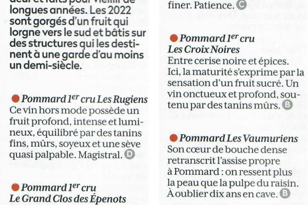 De Courcel, La Revue du Vin de France – Marzo 2024